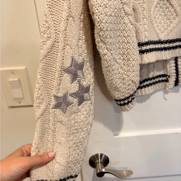 Official Taylor Swift Folklore Album Varsity Cardigan Sweater - Picture 5 of 7